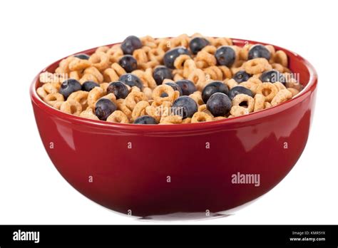 a bowl of cheerios with blueberry Stock Photo - Alamy