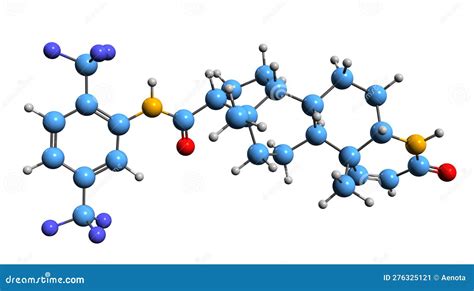 3D Image of Dutasteride Skeletal Formula Stock Illustration - Illustration of hyperandrogenism ...