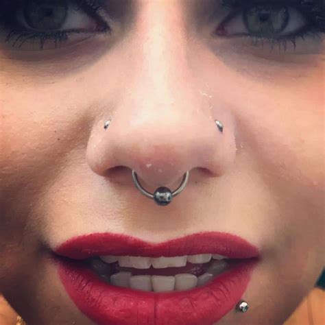 Double nostril and septum piercings for a lovely customer ⋆ Studio XIII ...