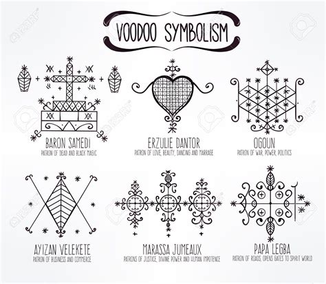 Voodoo Spirits Symbols Set. Spiritual, Magical, Cultural And.. Royalty Free… | Voodoo tattoo ...