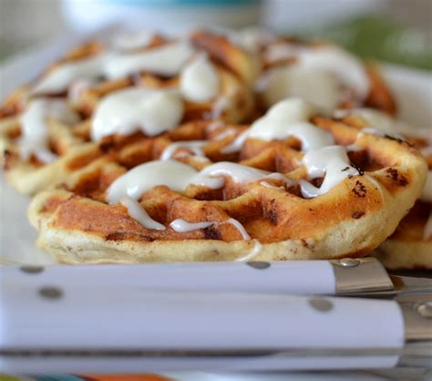 Cinnamon Roll Waffles