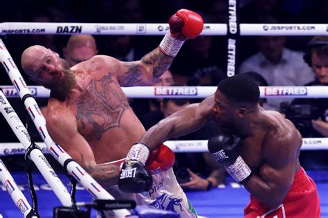 Anthony Joshua lands brutal knockout in quest for title