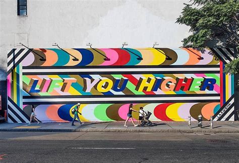 Lakwena's Colorful New Kaleidescopic Mural Covers the Houston and Bowery Graffiti Wall | Viewing NYC