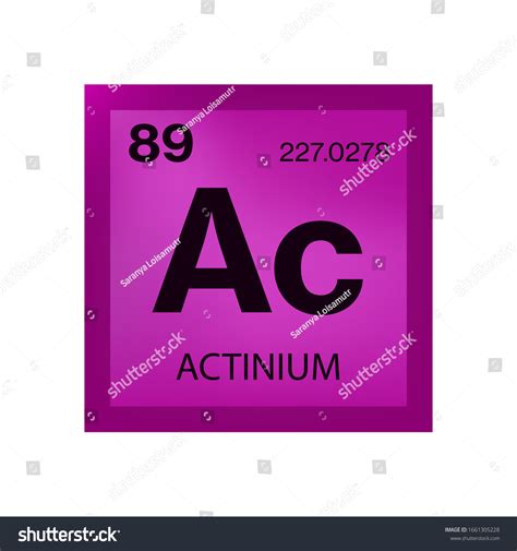 Actinium Element Periodic Table Stock Vector (Royalty Free) 1661305228 | Shutterstock