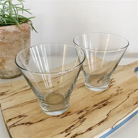 Vintage Stemless Martini glasses – Venn + Maker