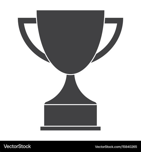 Trophy cup silhouette Royalty Free Vector Image