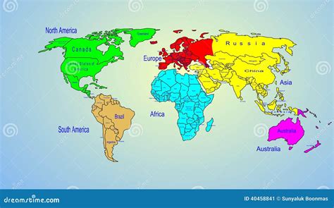 Map Of Continents And Countries - Wisconsin State Parks Map