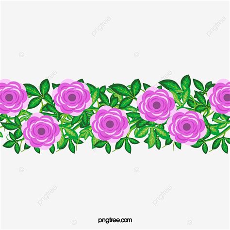 Pink Flower Border PNG Image, Pink Flower Border Design, Pink, Flowers, Border Design PNG Image ...