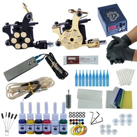 Starter Beginner Complete Tattoo Kit Professional Tattoo Machine Kit ...