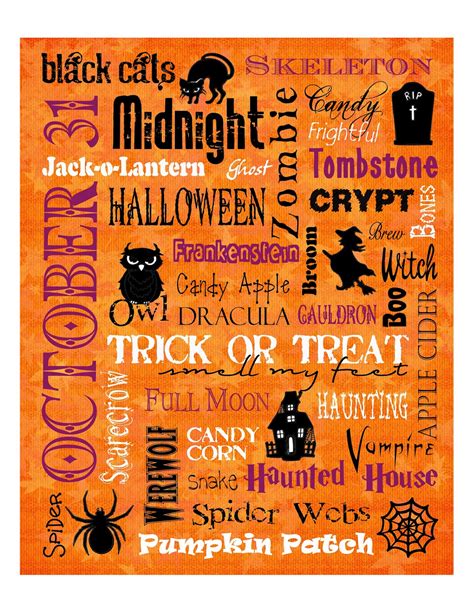 Serendipity Hollow: Halloween Word Art Freebie