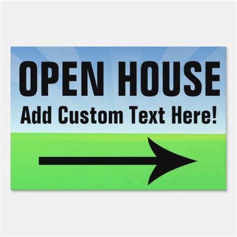 Custom Printed Open House Yard Sign | Zazzle