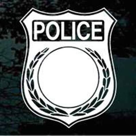 Police Badge Window Sticker & Decal Design 02