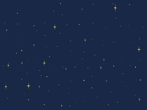 Cartoon night starry sky vector design. Simple dark blue space background with stars clipart ...