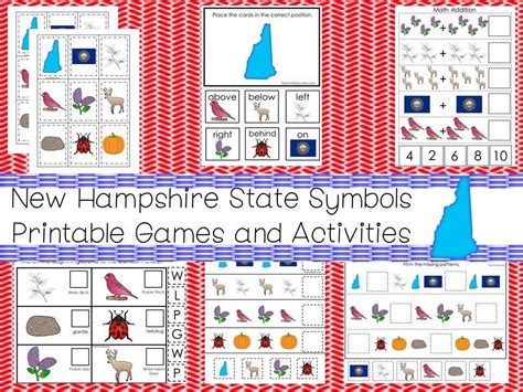 30 New Hampshire State Symbols Themed Learning Games Download. - Etsy ...