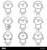 Children Soccer Team Black And White Coloring Page Stock Photo  Alamy sketch template