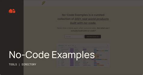 No-Code Examples [Directory] No-Code Supply Co.