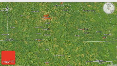 Satellite 3D Map of Carroll