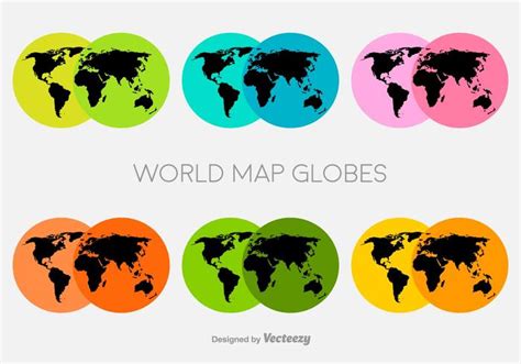 Vector Colorful World Map Icons 143673 Vector Art at Vecteezy