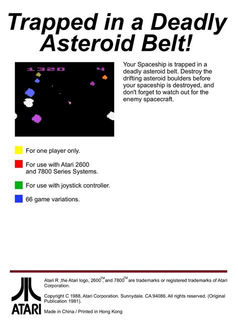 Play Asteroids for Atari 2600 Online ~ OldGames.sk