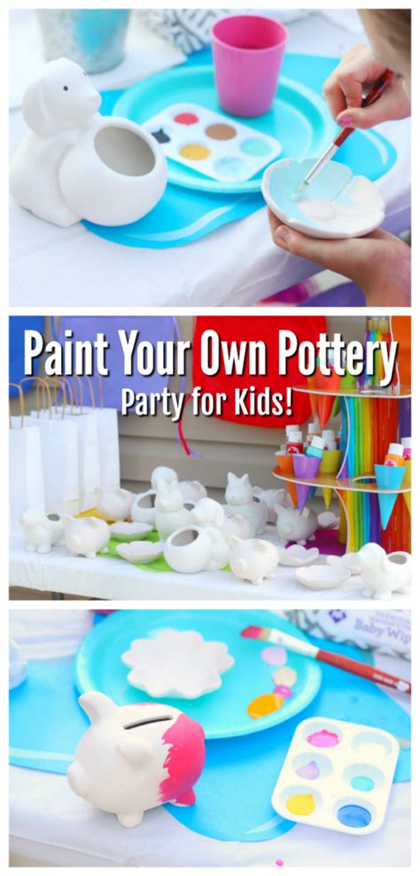 Paint Your Own Pottery Party for Kids! - Gluesticks Blog