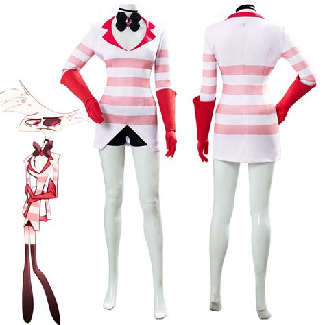 Hazbin Hotel Angel Dust Cosplay Costume Radio Demon Uniform Halloween ...