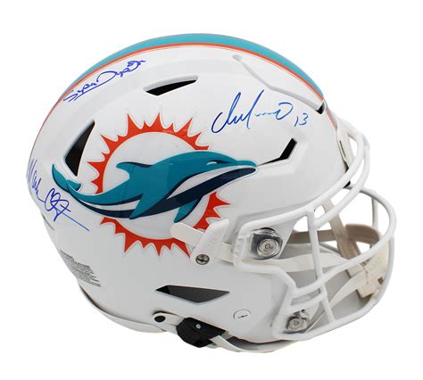 Multi Signed Miami Dolphins Speed Flex Authentic NFL Helmet with 3 ...