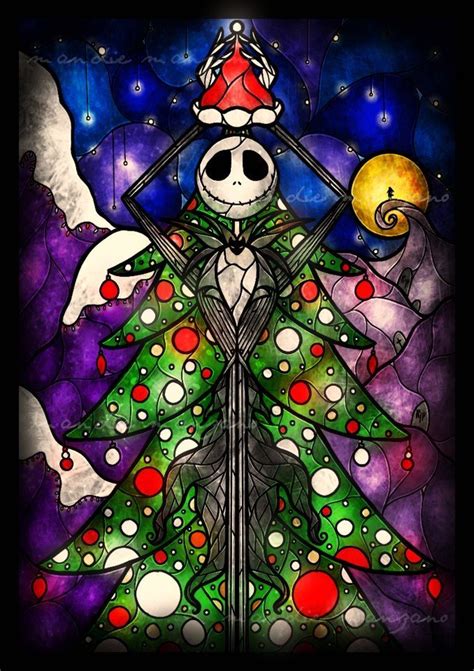 Jack Skellington stained glass | Nightmare before christmas wallpaper ...