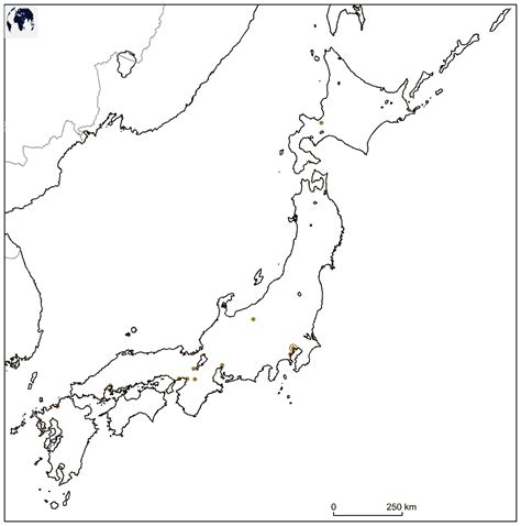 Printable Japan Blank Map with Outline, Transparent Map PDF