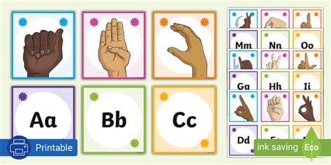 South African Sign Language Alphabet Snap Cards - Twinkl