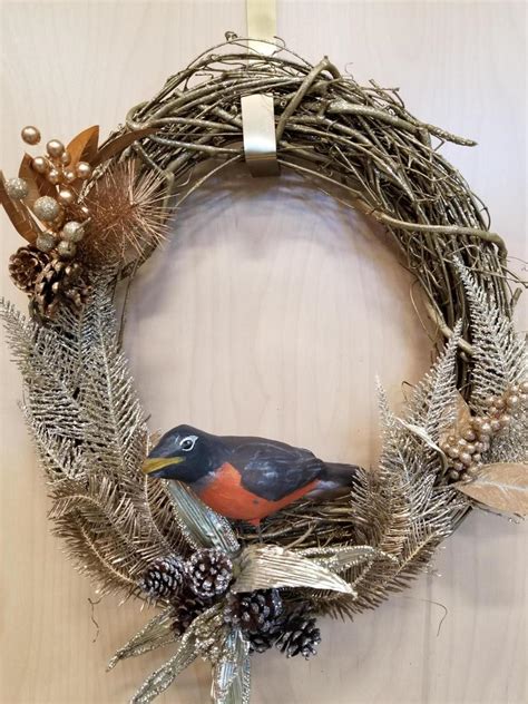 Robin Bird Winter Wreath ⋆ Behold Jewelry & Designs - West Hartford, CT