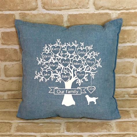 Personalised Family Tree Cushion - Lunabelle Designs