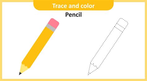 Trace and Color Pencil 2174615 Vector Art at Vecteezy