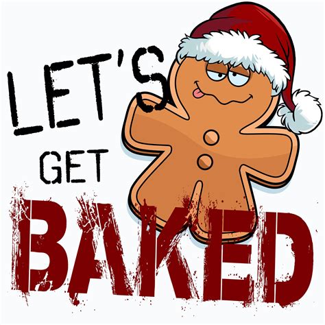 an image of a christmas cookie with the words let's get baked