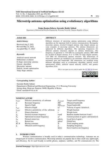 (PDF) Microstrip antenna optimization using evolutionary algorithms