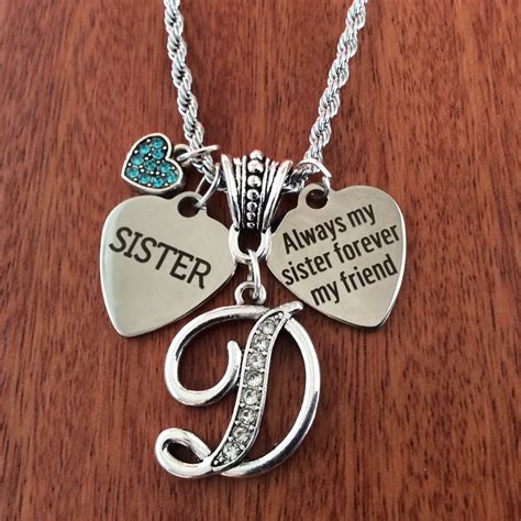 Sister Birthday Gift, Sister Gift, Personalized, Sister Necklace, SISTER Jewelry, Big Sister ...