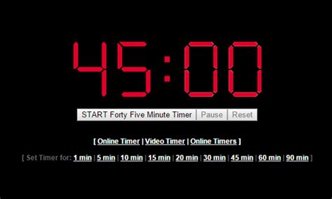 45 Minute Timer (2700 Seconds) - Online Timer