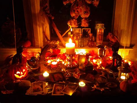 This was my Samhain altar a couple nights ago :)