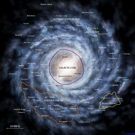 Milky Way map: updated by Soulslayer317 on DeviantArt