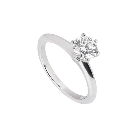 Tiffany and Co. Round Brilliant Cut Diamond Ring 0.86 Carat GIA ...