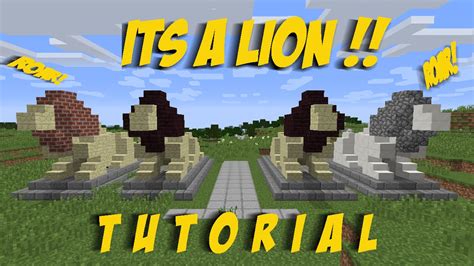 Minecraft Lion Statue Tutorial - YouTube