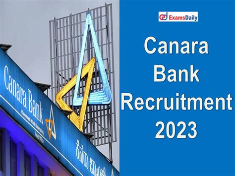 Canara Bank Recruitment 2023; Salary Rs 10.50 LACS PM | Download ...