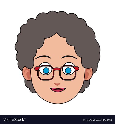 Grandmother face cartoon Royalty Free Vector Image