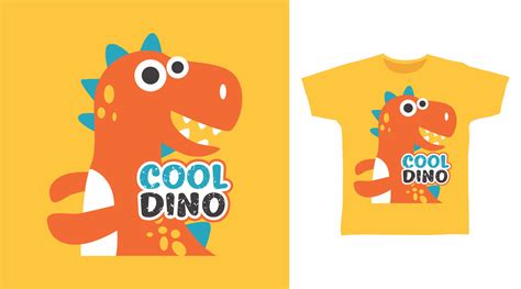 Cool Dino Kids T-shirt Stylish design typography with happy dinosaur ...