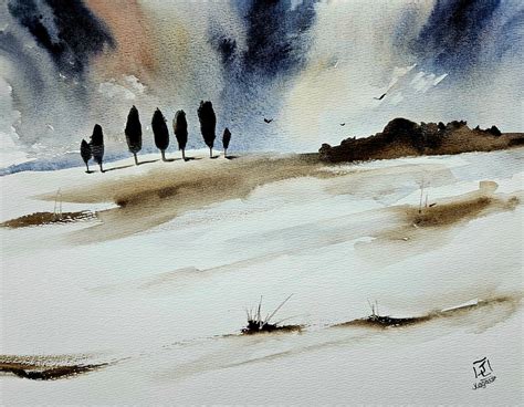 Abstract Landscape Landscape Watercolor Abstract Landscape - Etsy