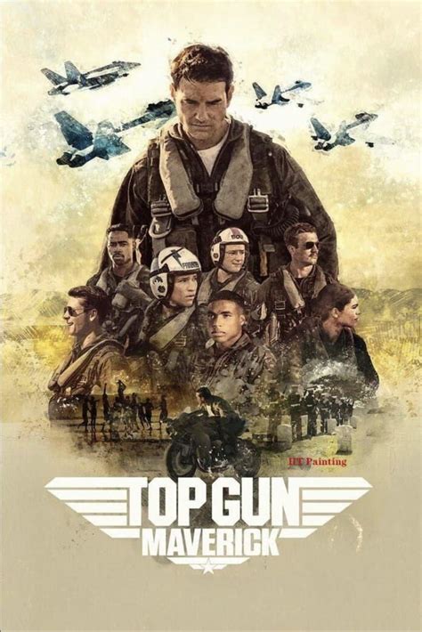 Top Gun Maverick Cast Painting Movie Poster – Aesthetic Wall Decor