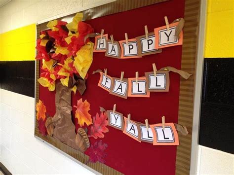 Happy Fall Yall | October bulletin boards, Bulletin board tree, Bulletin boards