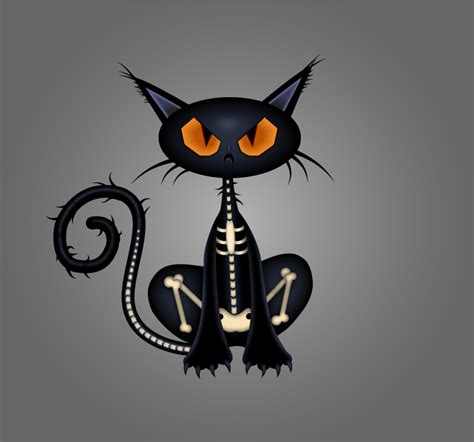 How to Draw a Spooky Black Cat Character in Adobe Illustrator ...