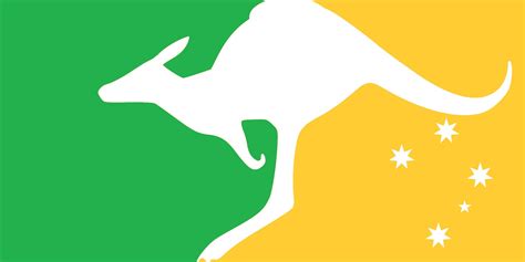 Redesigned flag of Australia using the Australian national colors ...