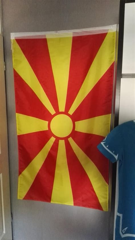 Got my first ever flag in Macedonia (FYROM) : r/vexillology