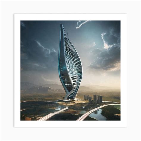 Futuristic Skyscraper 12 Art Print by Artist From The Future - Fy